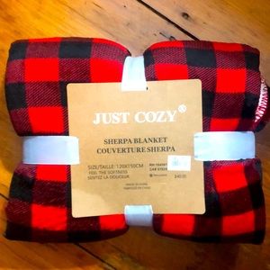 Host pick ⭐️❤️Just Cozy Sherpa Blanket 47” X 59”